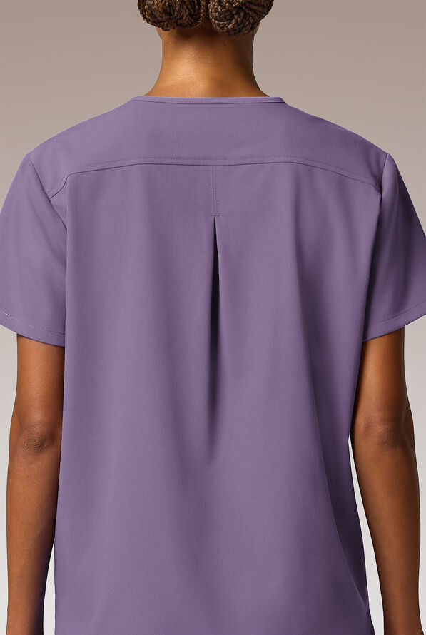 Hypothesis Beta V-Shell Women's 2-Pocket Relaxed Fit Tunic Scrub Top - Purple Dusk - 5