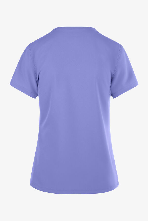 Dickies EDS NXT Women's 1- Pocket Tuck In Henley Scrub Top - Ceil Blue - 2
