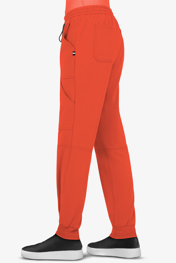 koi Next Gen Good Vibe Women's 7-Pocket STRETCH Jogger Scrub Pants - Burnt Umber - 2