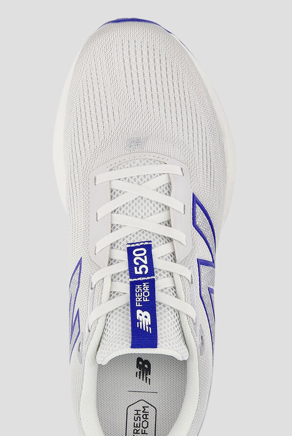 New Balance Men's Fresh Foam 520 Grey Matter Reflection Team Royal Athletic Lace Up Shoes - null - 2