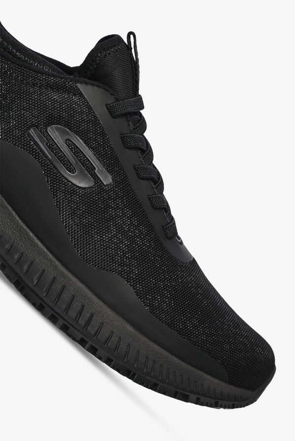 Skechers Work Women's Squad Glistle Black Athletic Slip On Shoes - Black - 3