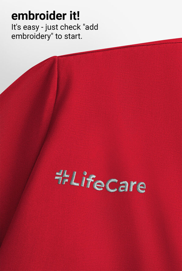 Dickies EDS NXT Women's 4-Pocket V-Neck Scrub Top - Red - 3