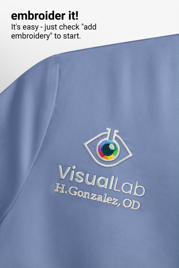 Advantage STRETCH Men's 6-Pocket V-Neck Scrub Top - Ceil Blue - 6