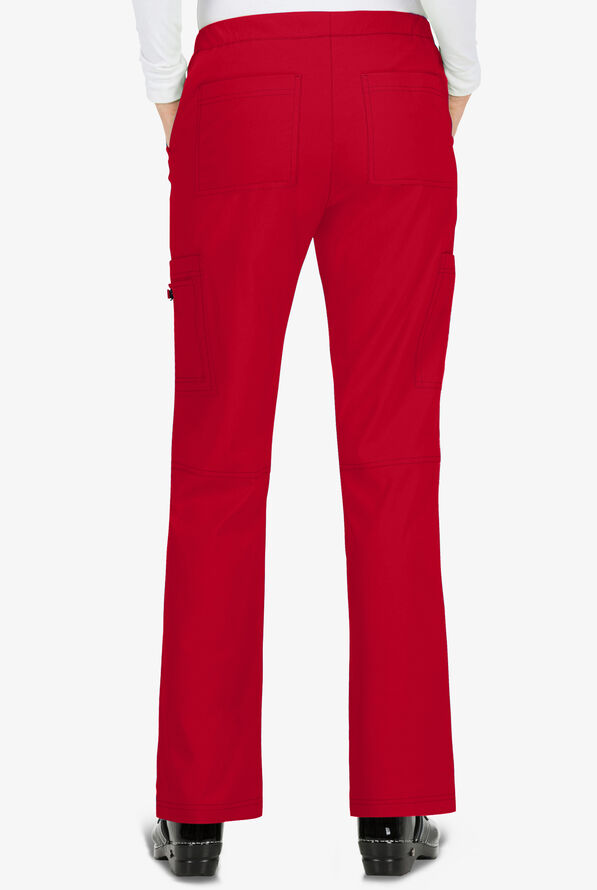 Pantalón médico koi Basics Holly petite estilo cargo con 8 bolsillos para mujer - Ruby - 2