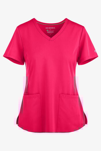 Blusa m&eacute;dica HH Works by Healing Hands Monica con cuello en V y 4 bolsillos para mujer