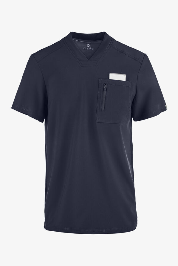 Camisa médica Cherokee Infinity con 1 bolsillo y cuello en V para hombre  - Navy - 1
