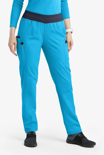 Butter-Soft Originals Women's 5-Pocket Mid Rise Tapered Leg Yoga-inspired Scrub Pants