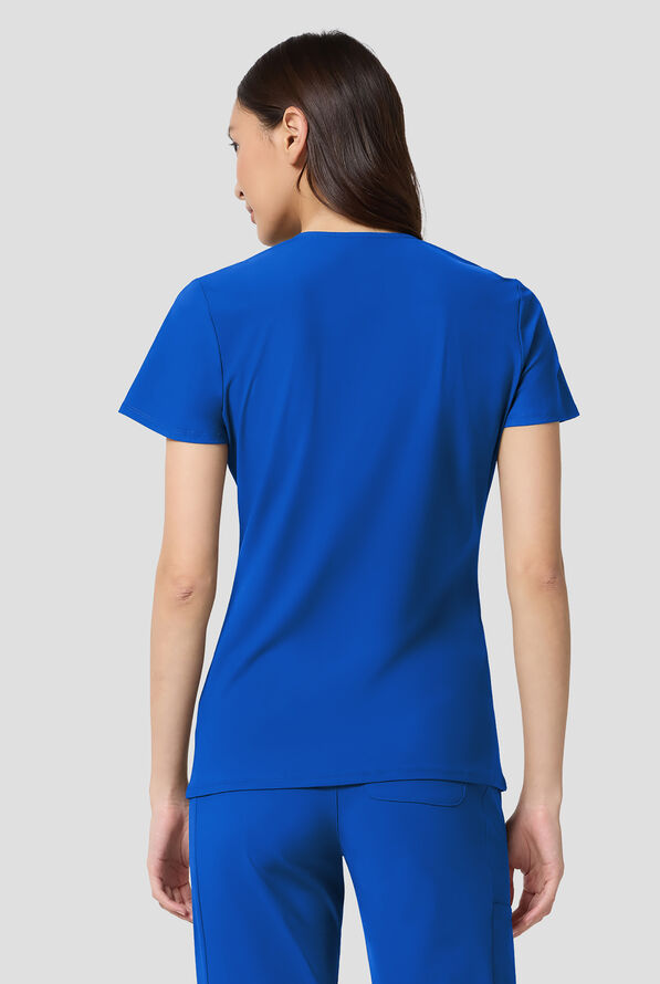 Infinity Pursuit Women's 3-Pocket STRETCH V-Neck Scrub Top - Royal - 4