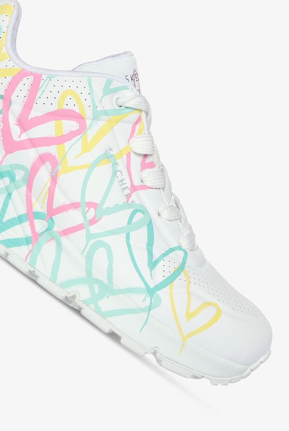 Skechers Street Women's UNO CHANGED LOVE White Athletic Lace Up Nursing Shoes - null - 3