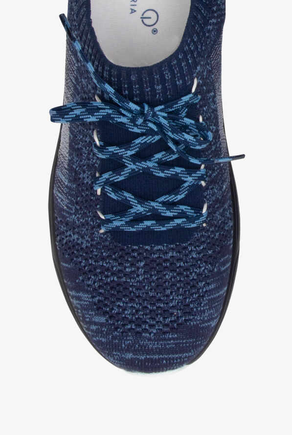 TRAQ by Alegria Women's PEAQ Navy Athletic Lace Up Nursing Shoes - null - 2