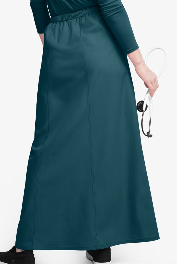 Falda m&eacute;dica estilo acampanada Butter-Soft Originals al tobillo con 4 bolsillos para mujer - Caribbean Blue - 3