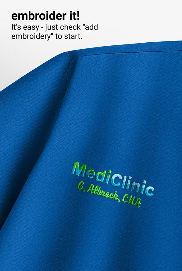 Blusa m&eacute;dica UA Butter-Soft STRETCH con cuello en V para mujer - Royal - 5