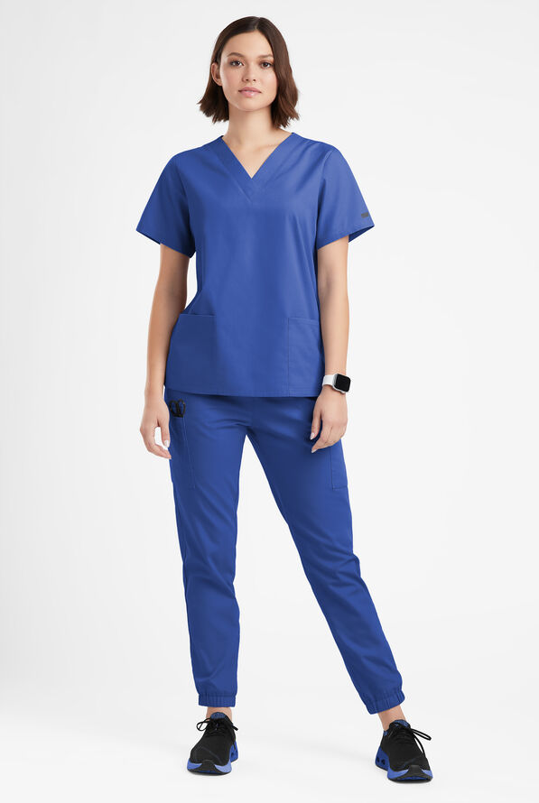 Butter-Soft Originals Women's 2-Pocket V-Neck Scrub Top - Galaxy - 2