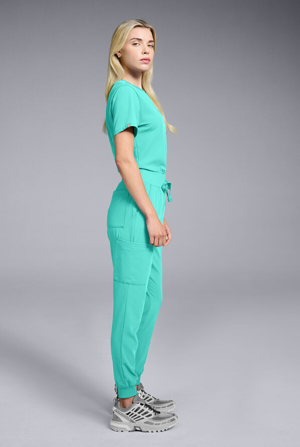 Hypothesis Women's Base Crew-Neck Tuck-In Scrub Top - H2O - 2