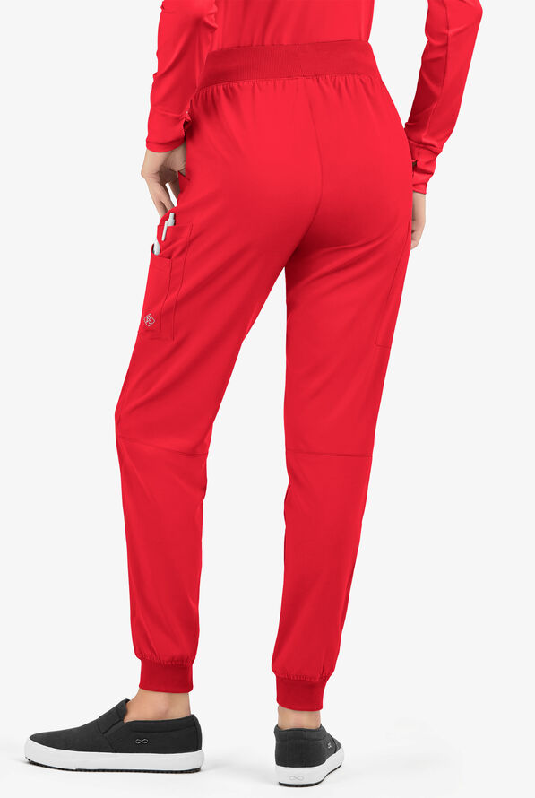Easy STRETCH Mila Women's 7-Pocket Jogger Scrub Pants - Atomic Red - 3