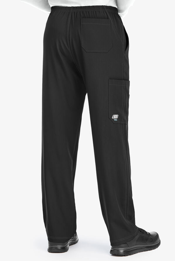 Skechers by Barco Structure Men's 4-Pocket STRETCH Cargo Scrub Pants - Black - 2