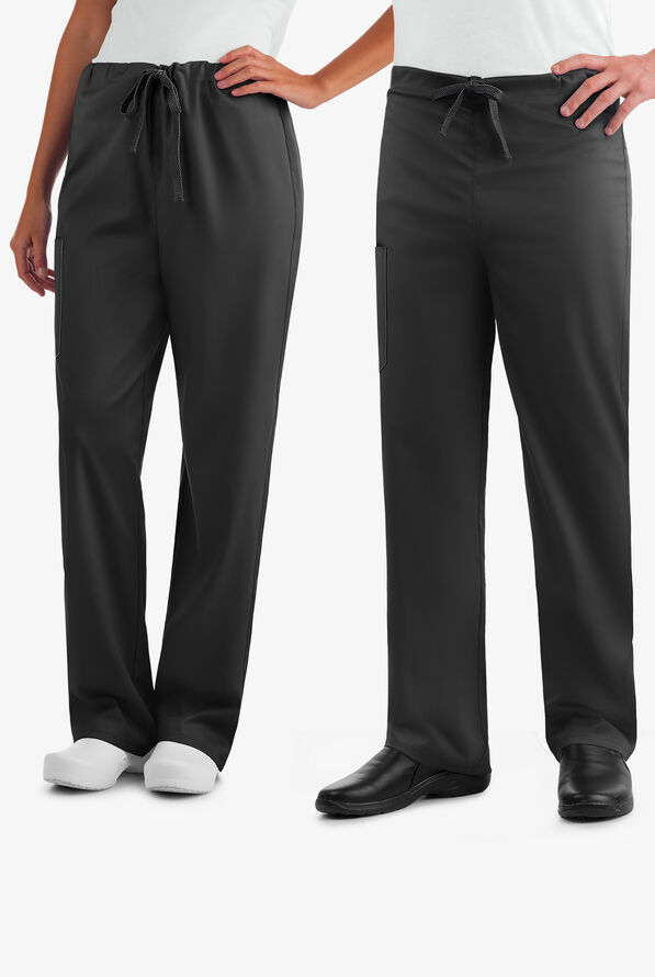 Strictly Scrubs STRETCH Unisex 3-Pocket Scrub Set - Black - 2