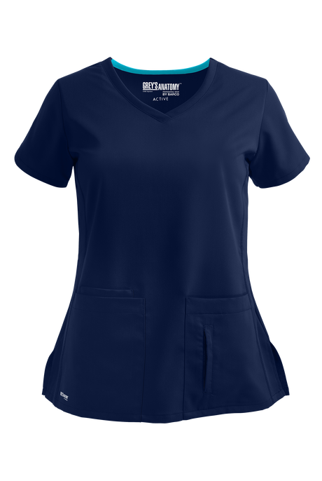 Grey's Anatomy by Barco Cora Women's 4-Pocket Crossover V-Neck Scrub Top