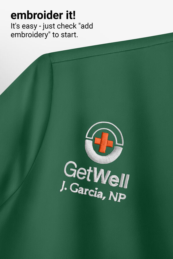 Camisa m&eacute;dica UA Butter-Soft STRETCH con cuello en V y 4 bolsillos para hombre  - Hunter - 4