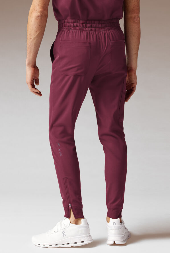 Hypothesis Tactical Men’s 9-Pocket Slim Leg Jogger Scrub Pant - Wine - 5
