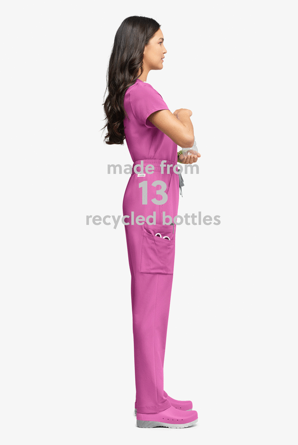 Pantalón médico ReSurge Topaz con cordón ajustable y 11 bolsillos para mujer - Magnesium Pink - 6