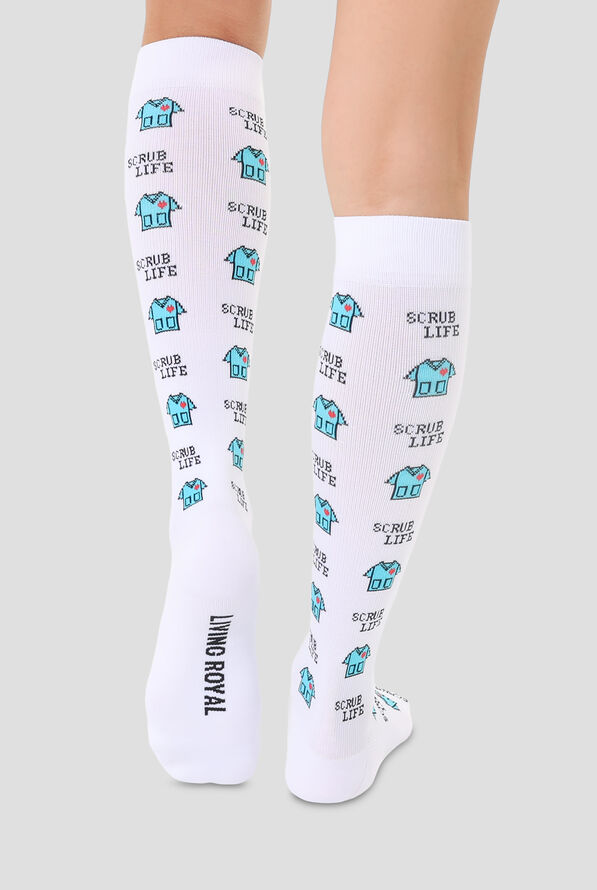 Living Royal Scrub Life Women's 15-20 mmHg Moderate Compression Socks - null - 2