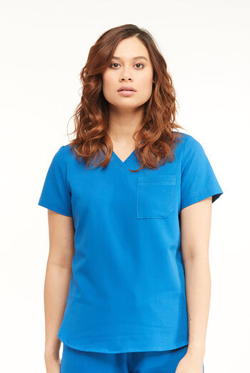 Blusa m&eacute;dica Keswi con cuello en V y 1 bolsillo para mujer