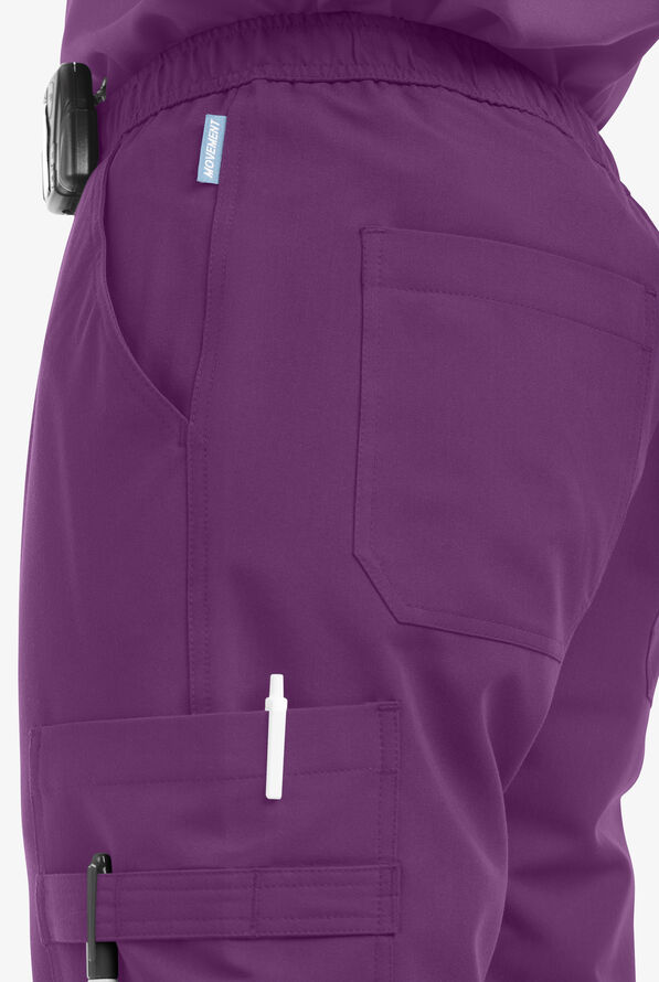 MOVEMENT by Butter-Soft Polaris Men's 10-Pocket Jogger STRETCH Scrub Pants - Eggplant - 5