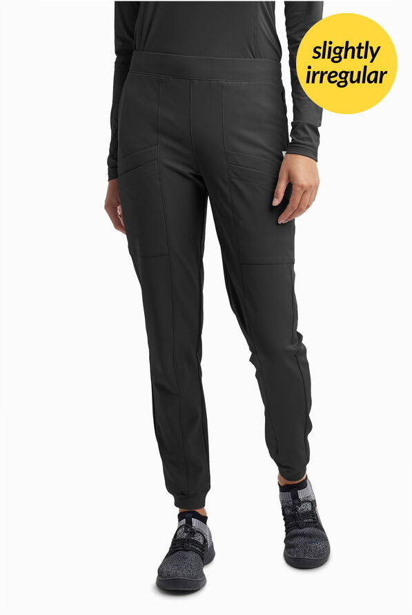 Butter-Soft Women's Cargo 8-Pocket Jogger Scrub Pants **Slightly IRREGULAR**&nbsp; - Petite - Black - 1