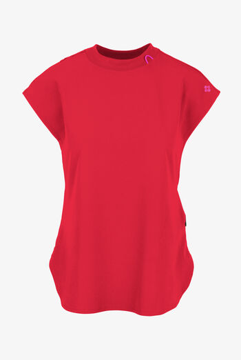 Med Couture Amp Women's 2-Pocket STRETCH Tuck in Dolman Crew Neck Scrub Top