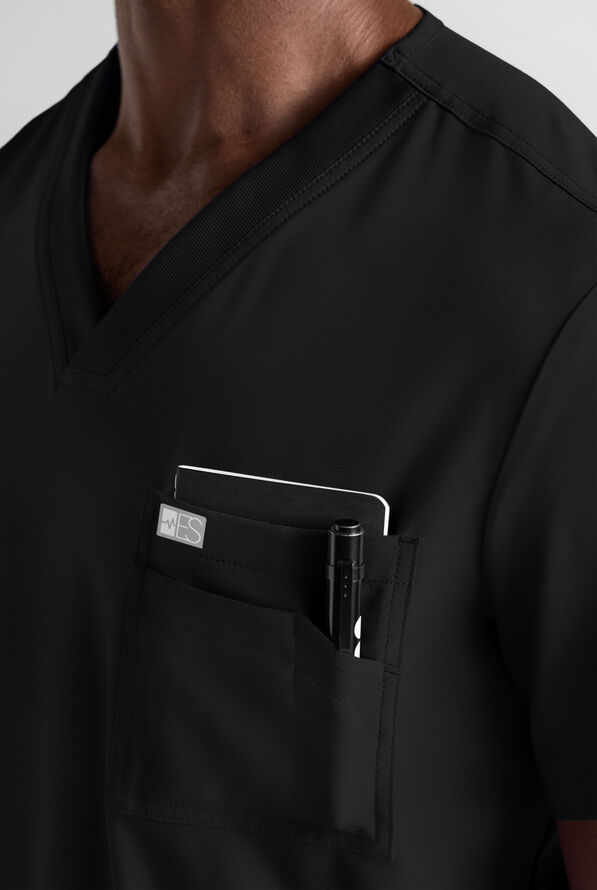 Easy STRETCH Men's Scrub Set - Onyx Black - 5