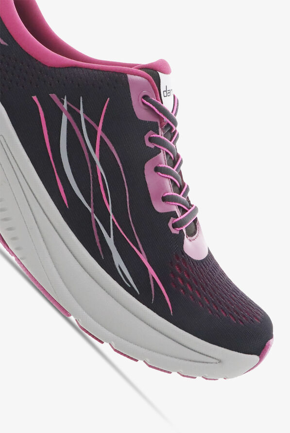 Dansko Women's Pace Black/Berry Athletic Lace Up Nursing Shoes - null - 3