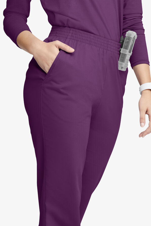 Butter-Soft Originals Women's 2-Pocket High Waisted Straight Leg Scrub Pants - Eggplant - 2