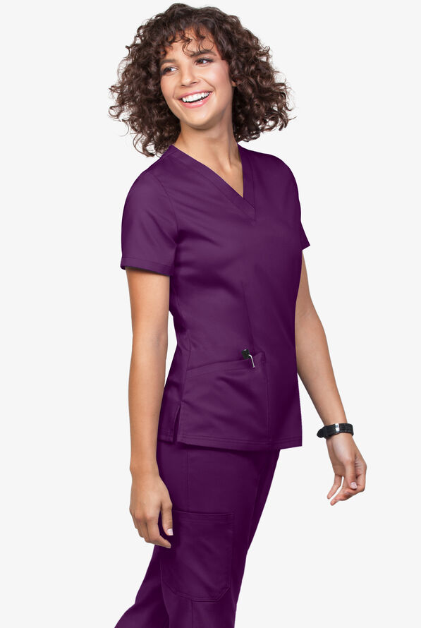 Conjunto de uniforme m&eacute;dico Tafford Active Stretch estilo jogger con 5 bolsillos para mujer - Eggplant - 3
