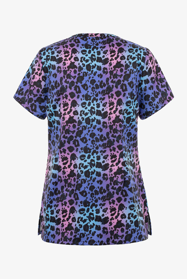 UA Exclusive Maevn Leopard Spots Women's 3Pocket VNeck Print Scrub