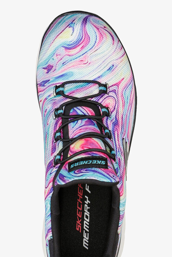 Skechers Sport Women's Summits Brilliant Dreamer Black Multi Athletic Slip On Nursing Shoes - null - 2