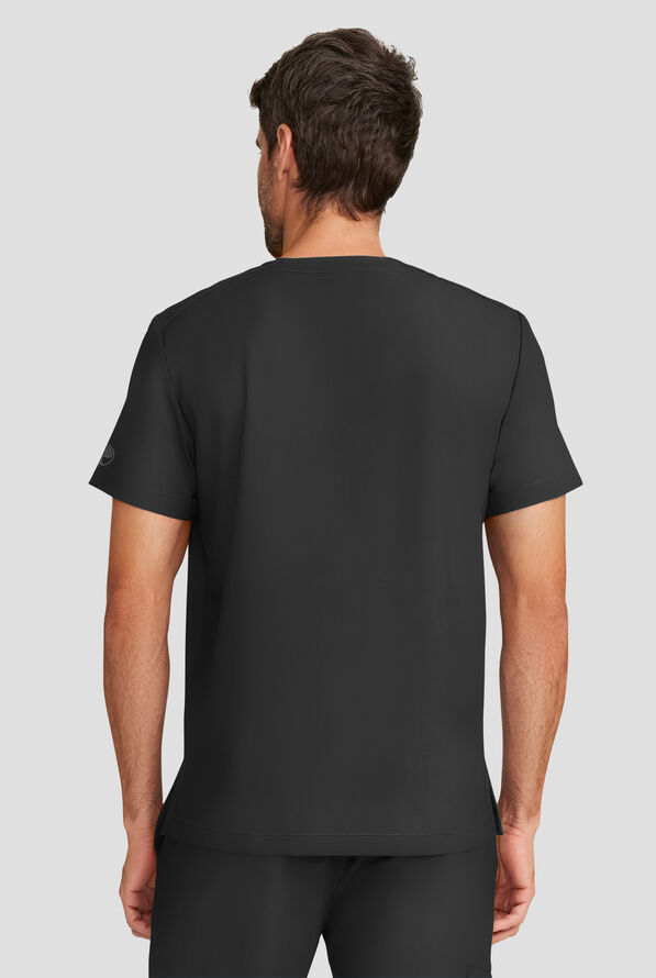 Camisa m&eacute;dica Healing Hands Quest STRET CH con cuello en V y 1 bolsillo para hombre - Black - 4