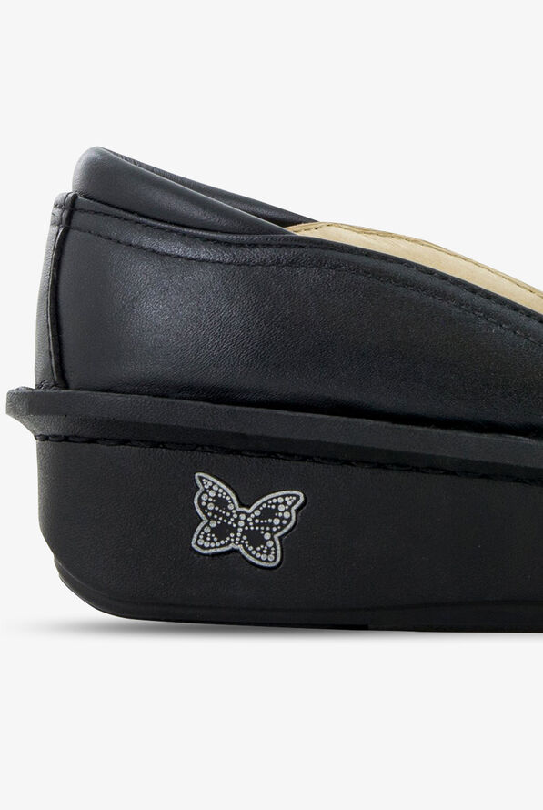 Alegria Women's Debra Black Leather Nursing Slip On Shoes - null - 4