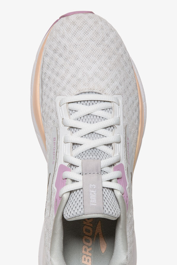 Brooks Women's Trace 3 White/Orchid/Apricot Athletic Lace Up Nursing Shoes - null - 2