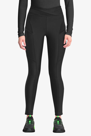 Infinity GNR8 Kinetic Knit Women's 3-Pocket STRETCH High Waisted Mesh Overlay Legging Scrub Pants