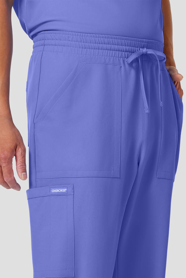 Pantal&oacute;n m&eacute;dico Cherokee Workwear Originals Ultra estilo jogger con cord&oacute;n y 4 bolsillos para hombre - Ceil Blue - 3