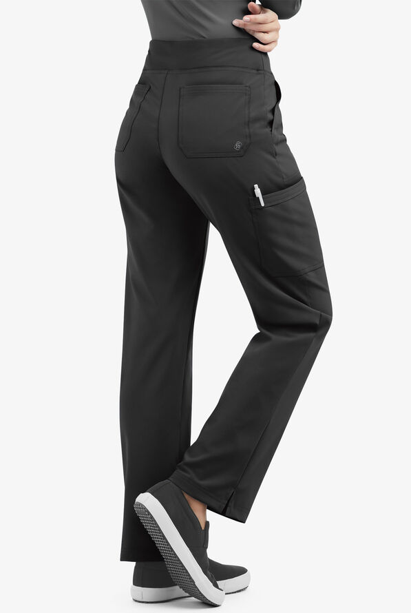 Pantalón médico Easy STRETCH tall Sienna estilo yoga con 5 bolsillos para mujer - Onyx Black - 2