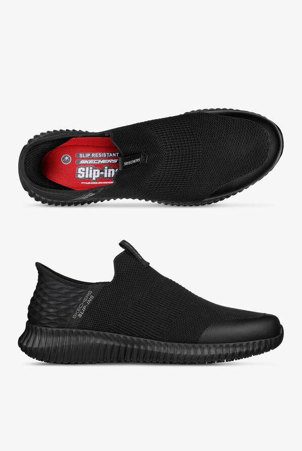 Skechers Work Men's Cessnock Rylind Slip-Ins Black Athletic Shoes