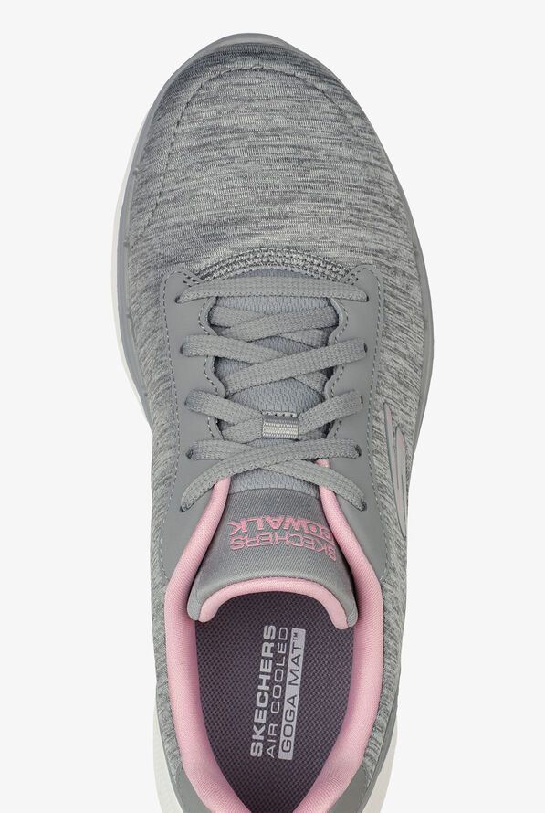 Skechers Performance Women's Go Walk 6 Magic Melody Grey Athletic Lace Up Nursing Shoes - null - 2