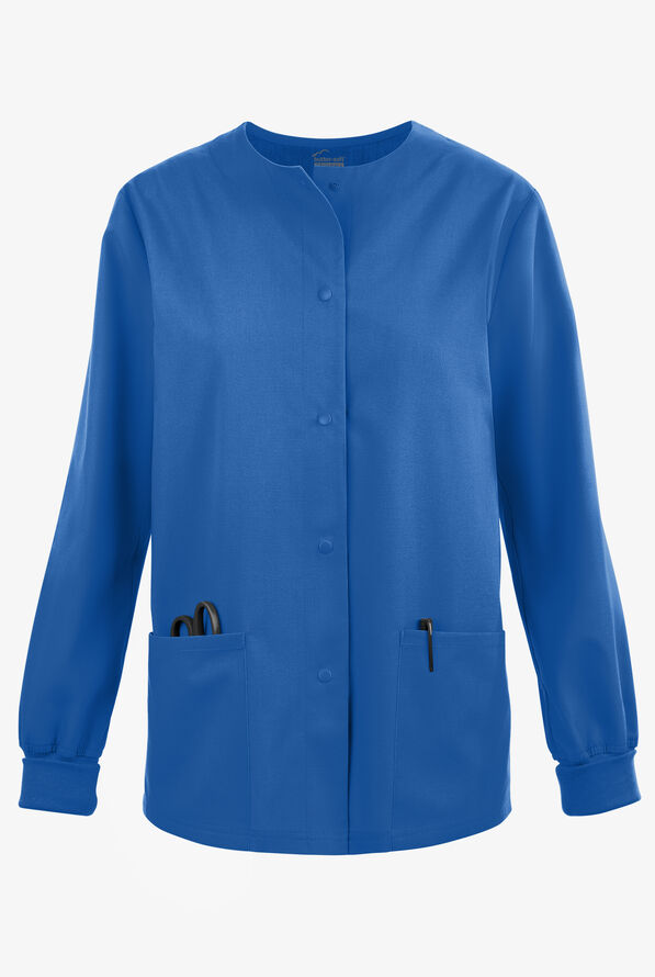 Butter-Soft Originals Women's 3-Pocket Warm-up Scrub Jacket - Royal - 1