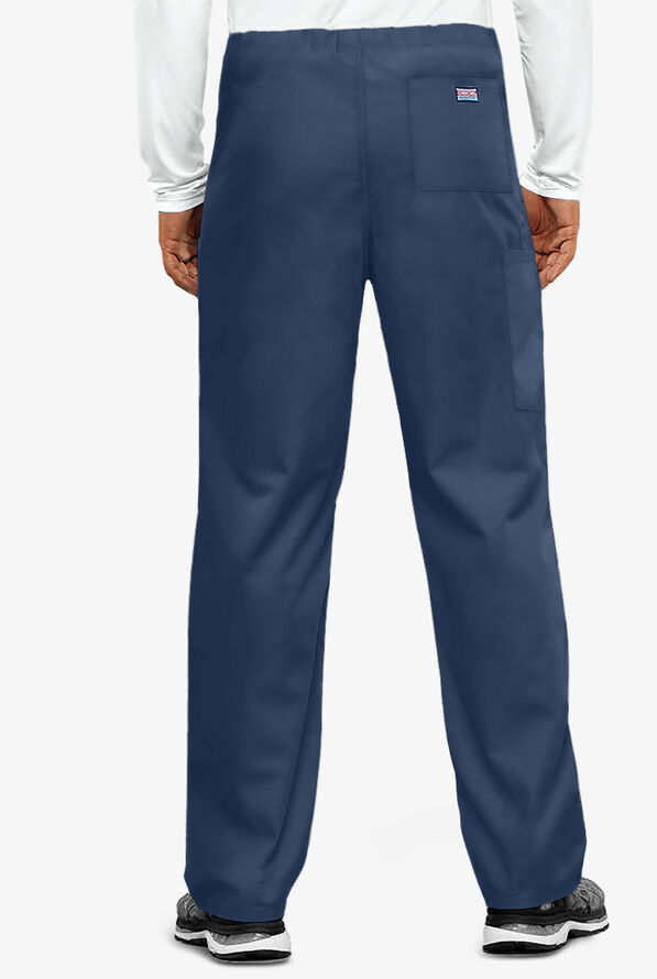 Cherokee Workwear Unisex 3-Pocket Drawstring Scrub Pants - Short - Navy - 2