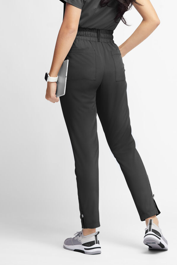 Pantalón médico WhisperLite ISLA con piernas cónicas y 5 bolsillos para mujer - Black - 3