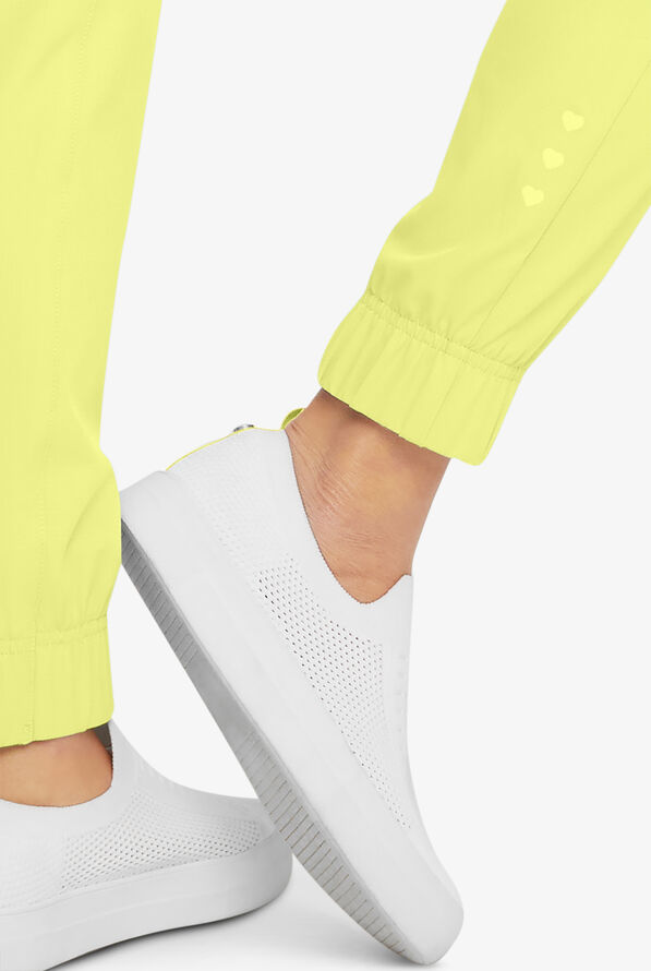 heartsoul Break On Through Women's 6-Pocket STRETCH Elastic Cuff Jogger Scrub Pants - Fairy Dust/Pewter - 2