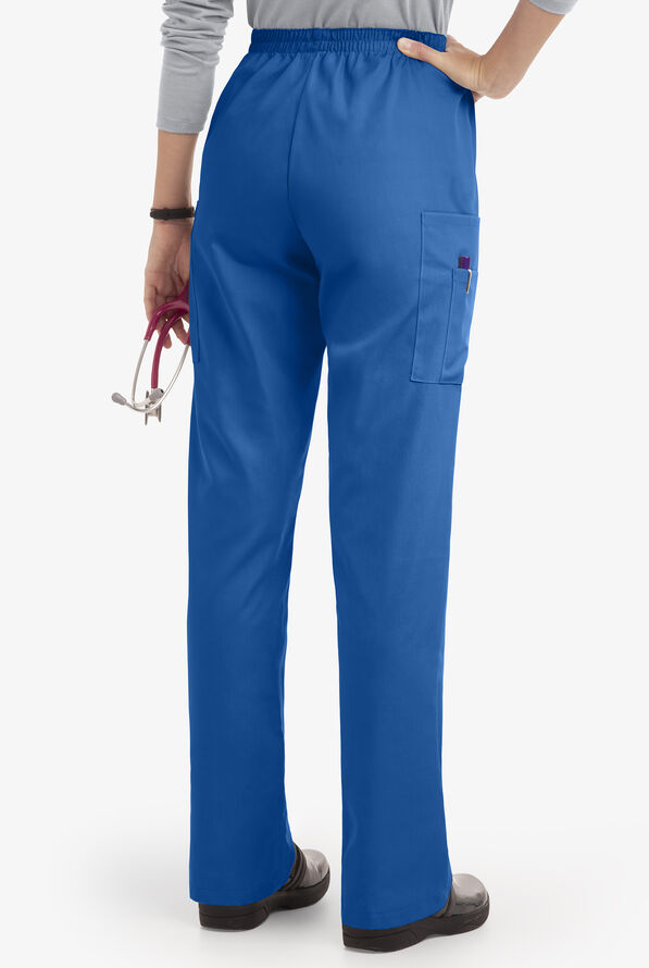 UA Best Buy Scrubs Women's 3-Pocket Elastic Waist Tapered Pants - Tall - Royal - 2