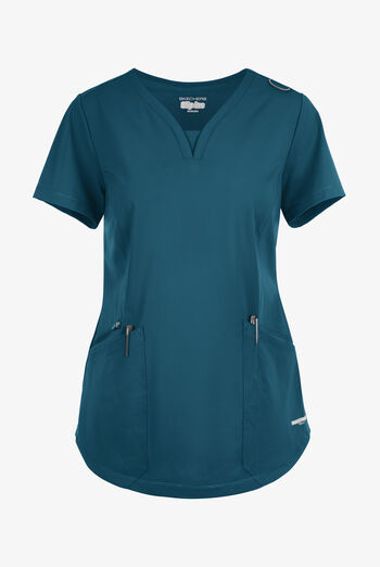 Skechers by Barco Slip-ins Serene Women's 3-Pocket STRETCH Gusset V-Neck Scrub Top
